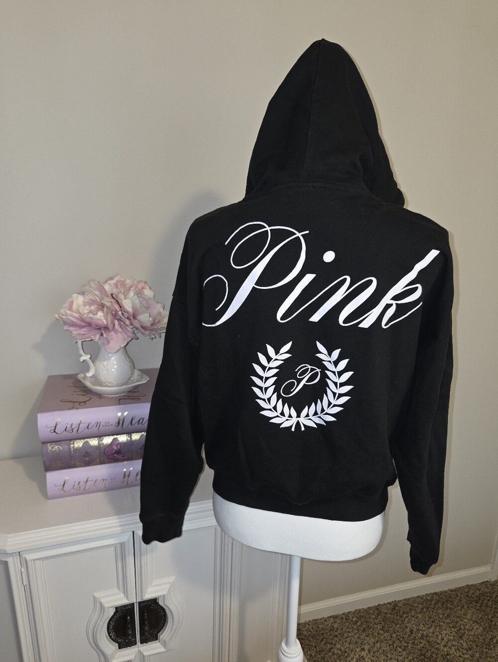 VS Pink Full Zip Hoodie Size Small